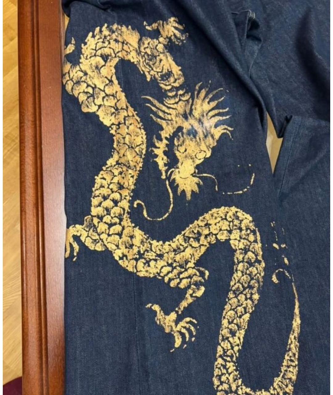 RALPH LAUREN Темно-синие хлопко-эластановые джинсы клеш, фото 2