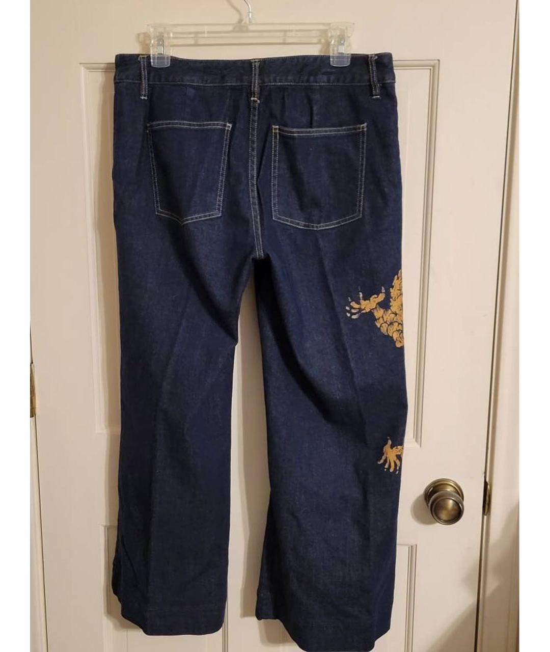 RALPH LAUREN Темно-синие хлопко-эластановые джинсы клеш, фото 6
