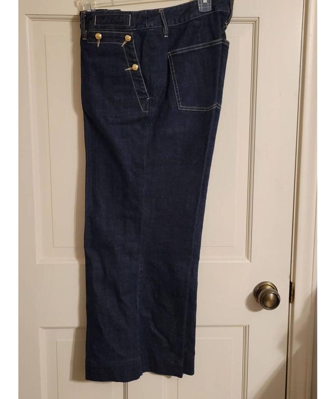 RALPH LAUREN Темно-синие хлопко-эластановые джинсы клеш, фото 4