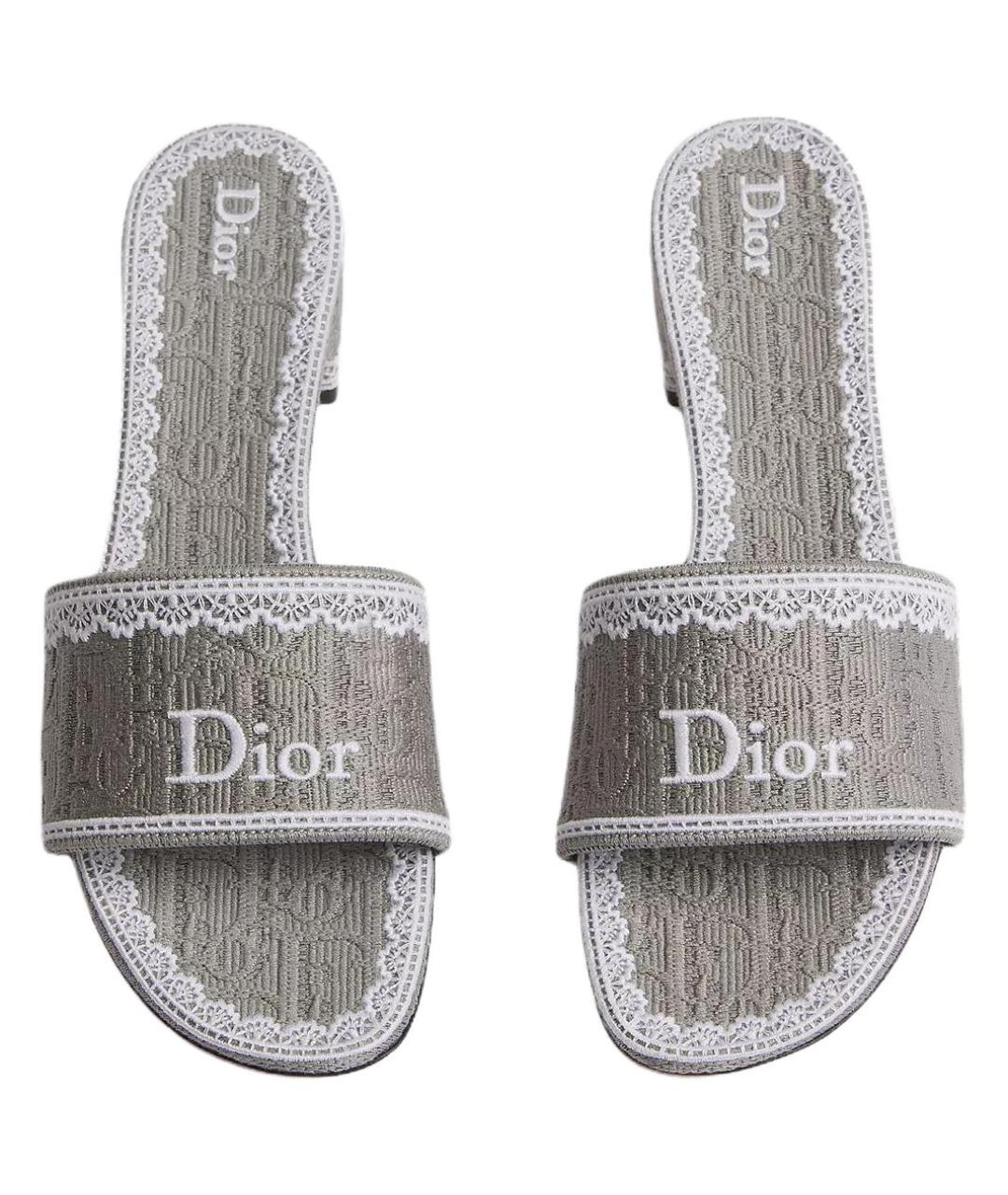 CHRISTIAN DIOR Серые сандалии, фото 4