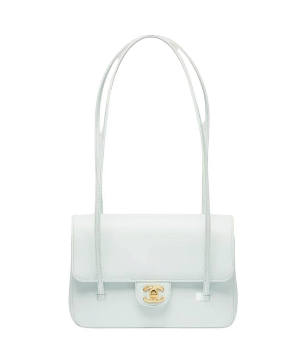 CHANEL Голубая кожаная сумка через плечо, фото 1