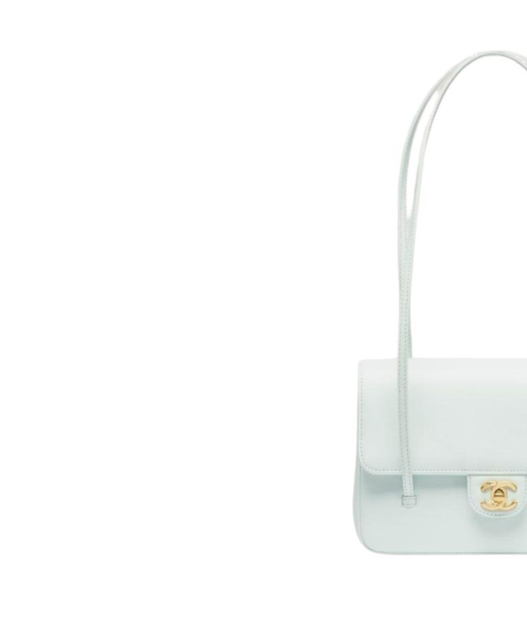 CHANEL Голубая кожаная сумка через плечо, фото 2