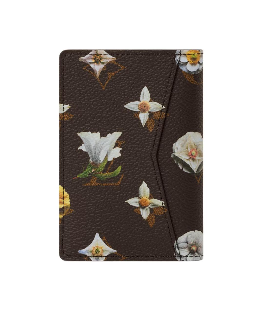 LOUIS VUITTON Черный кожаный кошелек, фото 3