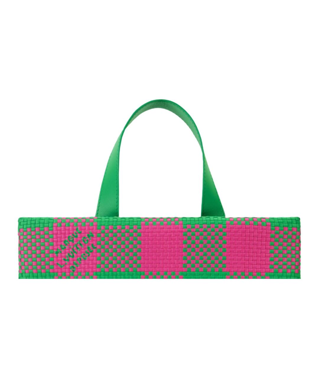 LOUIS VUITTON Зеленая кожаная сумка на плечо, фото 5