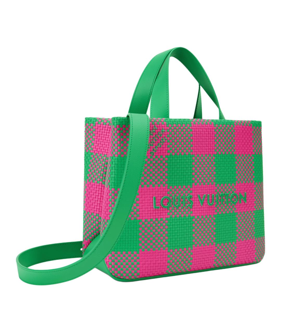 LOUIS VUITTON Зеленая кожаная сумка на плечо, фото 2