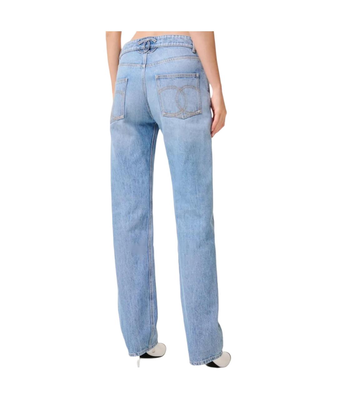 CHANEL Голубые прямые джинсы, фото 2