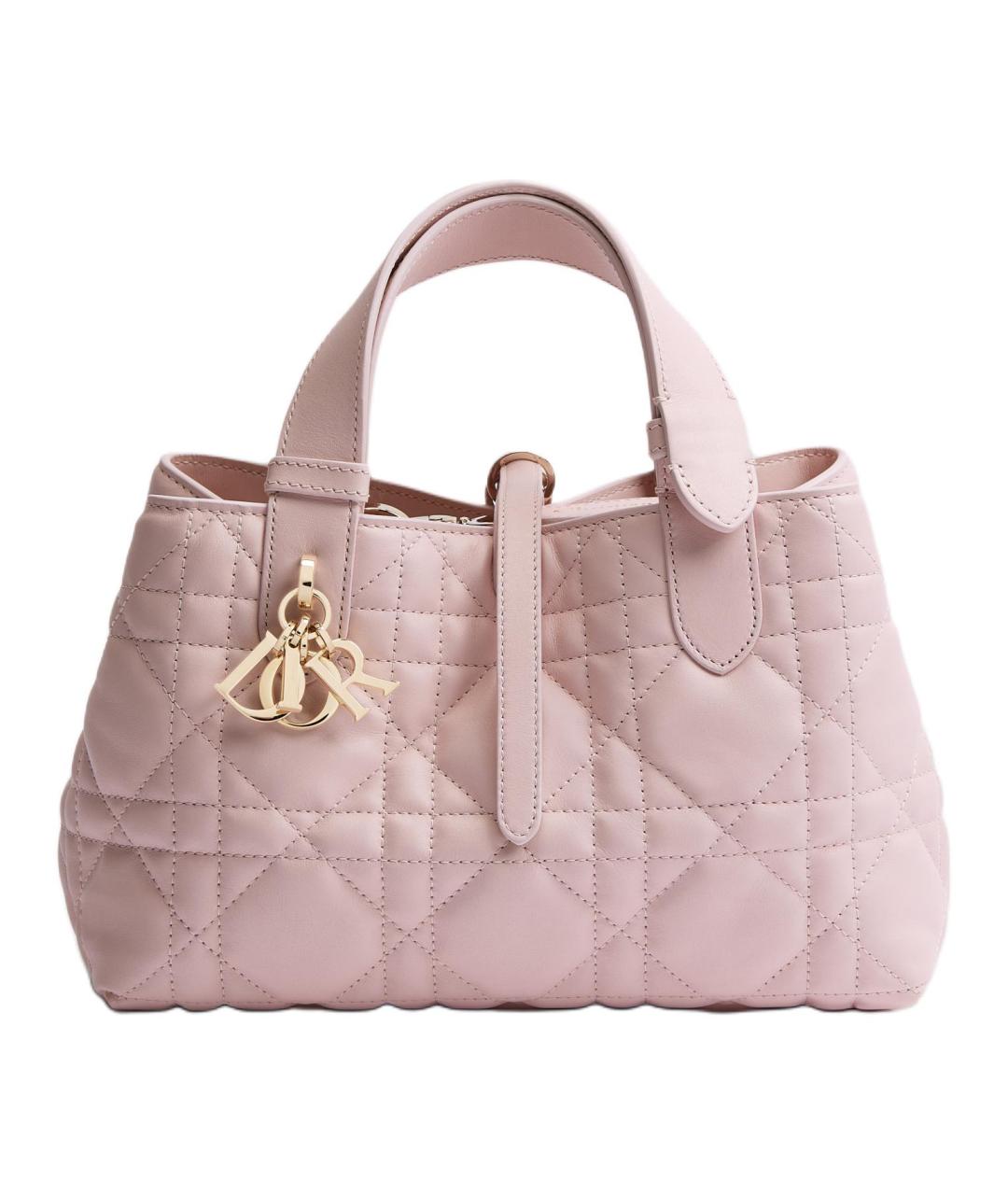 CHRISTIAN DIOR Розовая кожаная сумка через плечо, фото 1