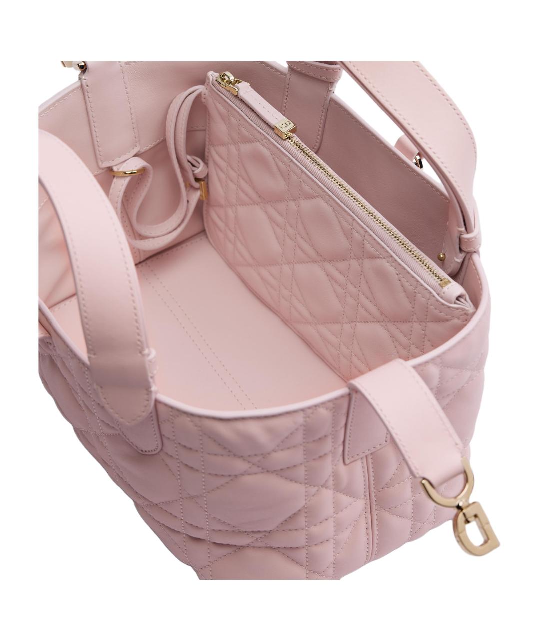 CHRISTIAN DIOR Розовая кожаная сумка через плечо, фото 4