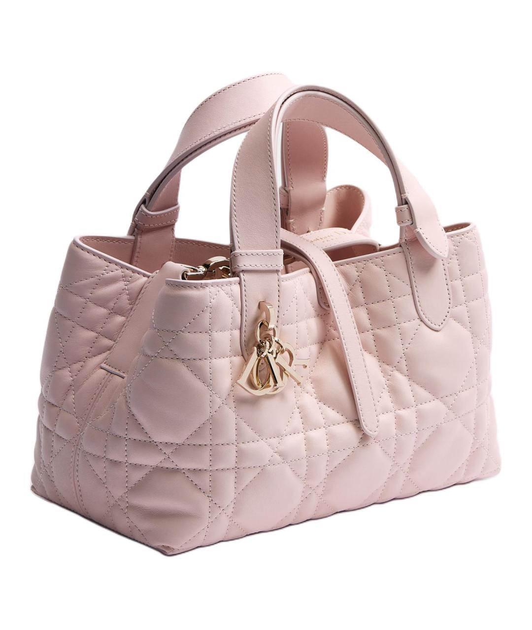 CHRISTIAN DIOR Розовая кожаная сумка через плечо, фото 2