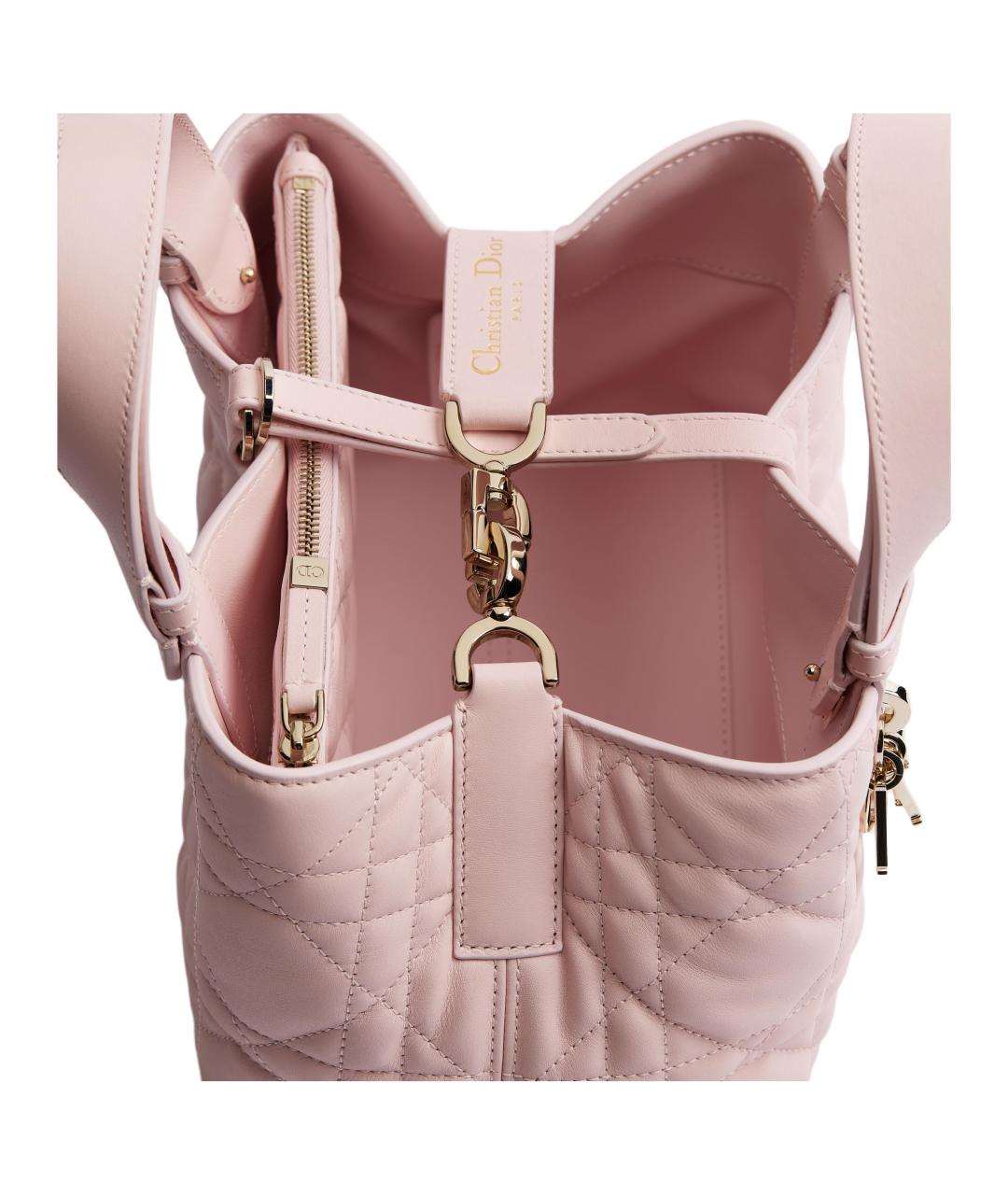 CHRISTIAN DIOR Розовая кожаная сумка через плечо, фото 5
