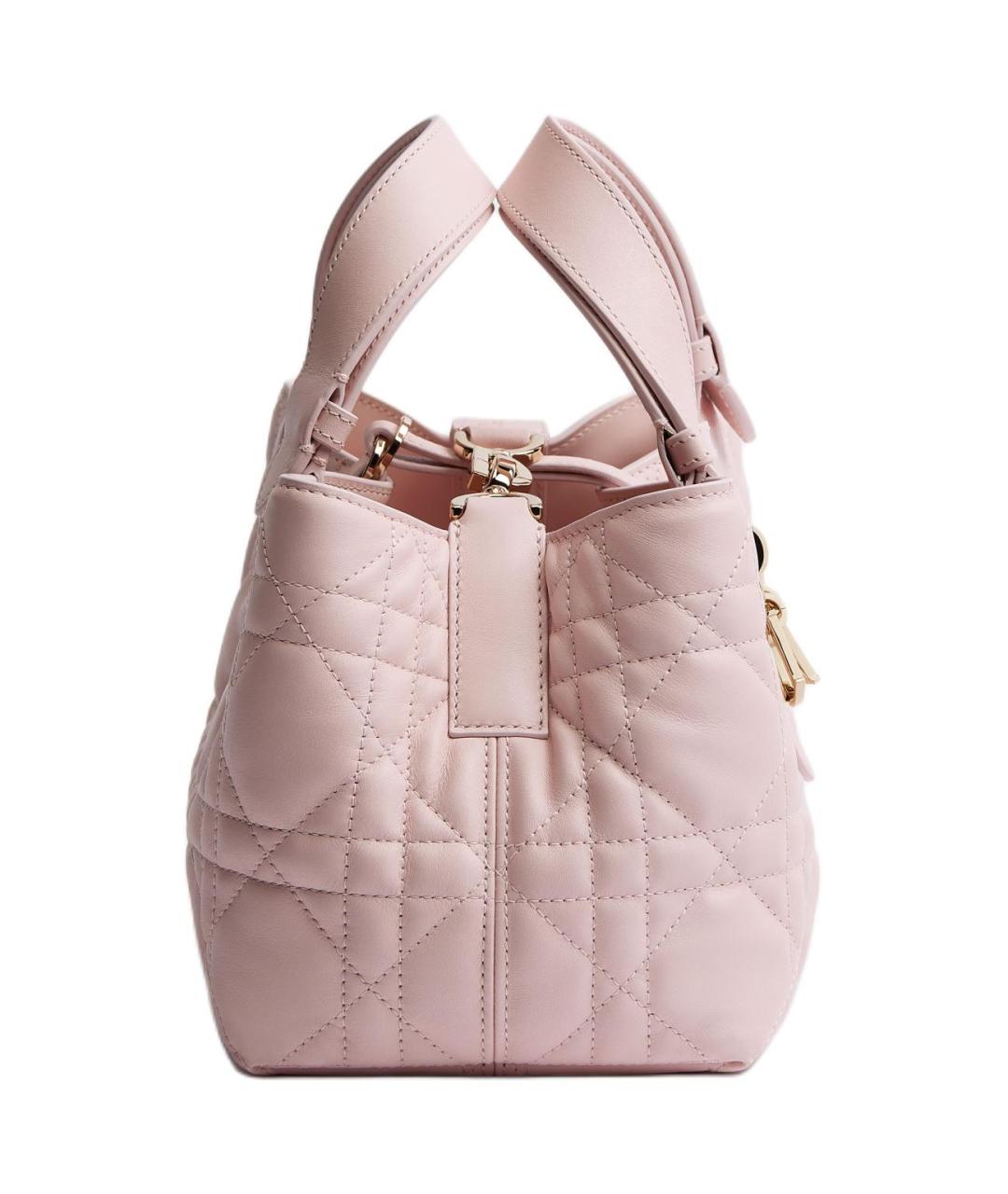CHRISTIAN DIOR Розовая кожаная сумка через плечо, фото 3