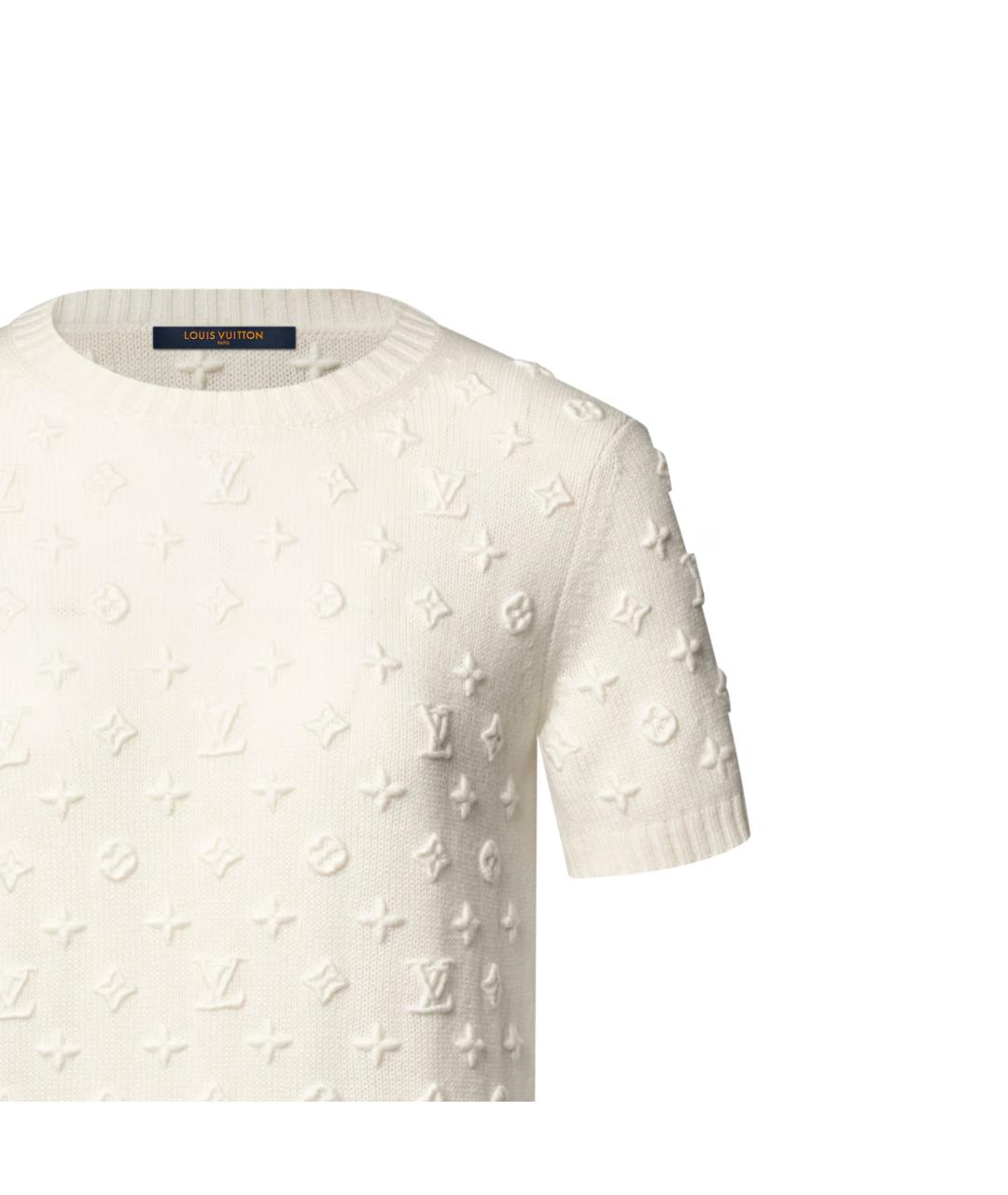 LOUIS VUITTON Белый кашемировый джемпер / свитер, фото 4