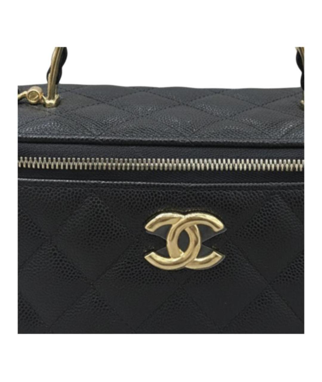 CHANEL Черная кожаная косметичка, фото 3