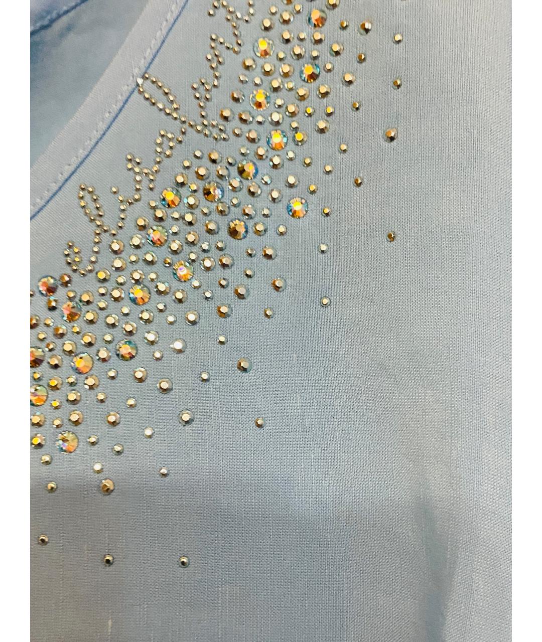 ESCADA Голубые льняные шорты, фото 5