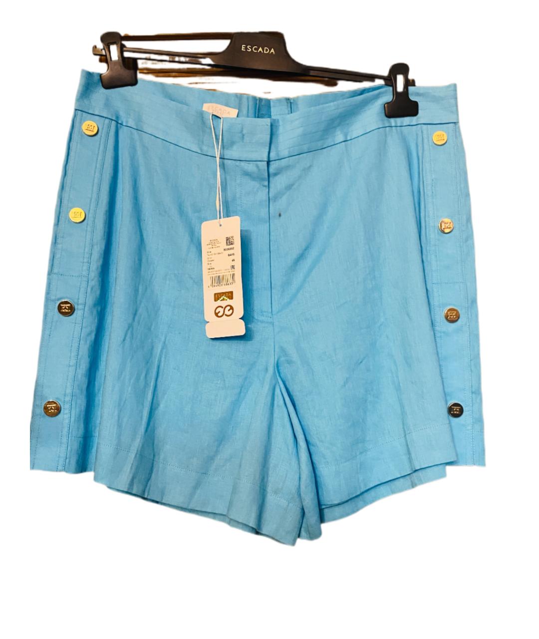 ESCADA Голубые льняные шорты, фото 3