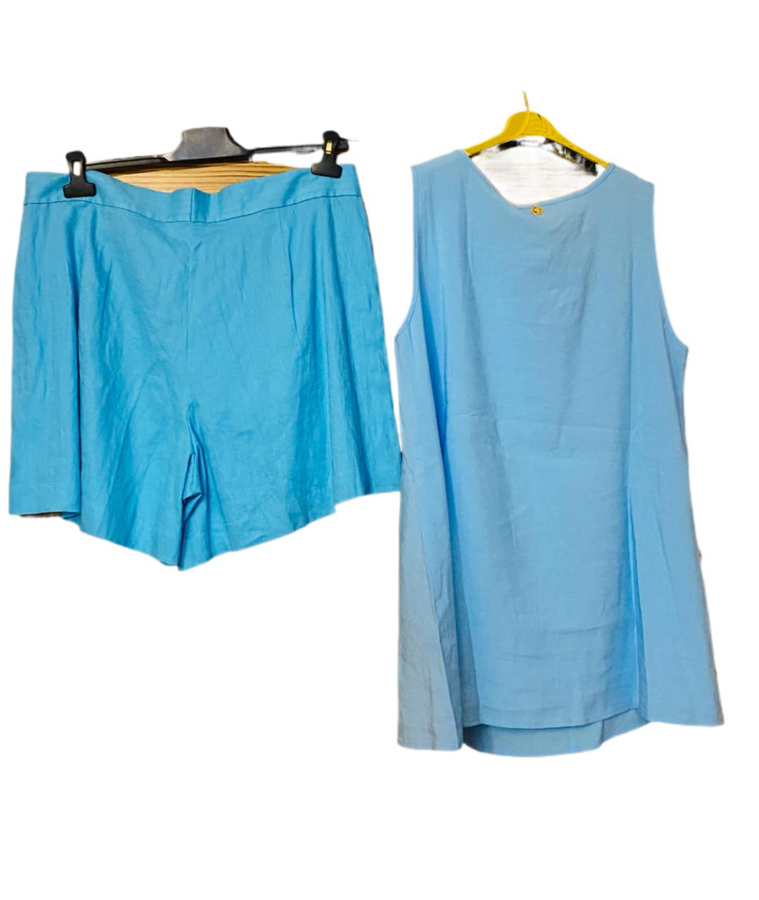 ESCADA Голубые льняные шорты, фото 2