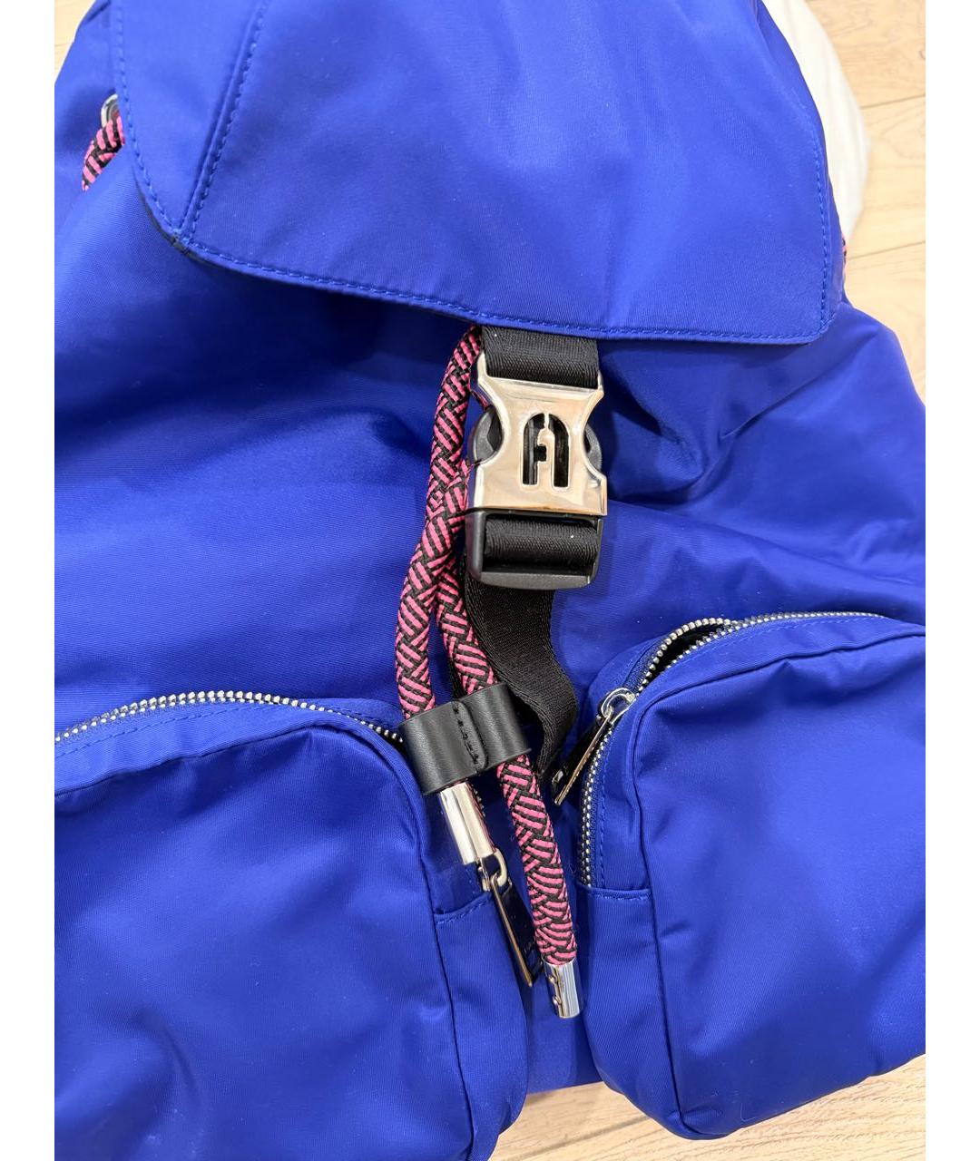 FURLA Синий тканевый рюкзак, фото 5