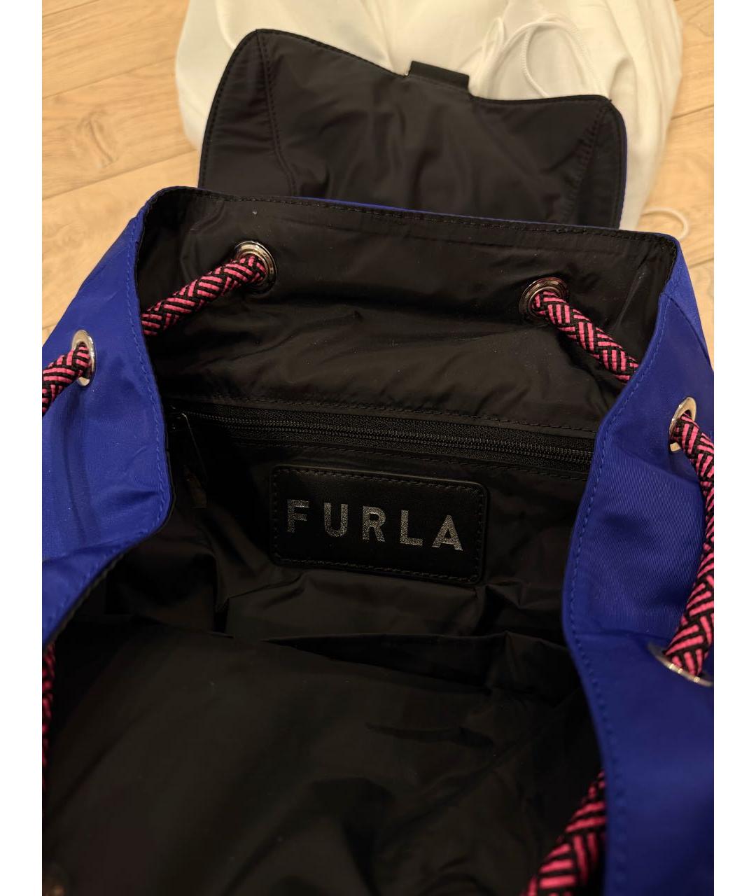 FURLA Синий тканевый рюкзак, фото 4