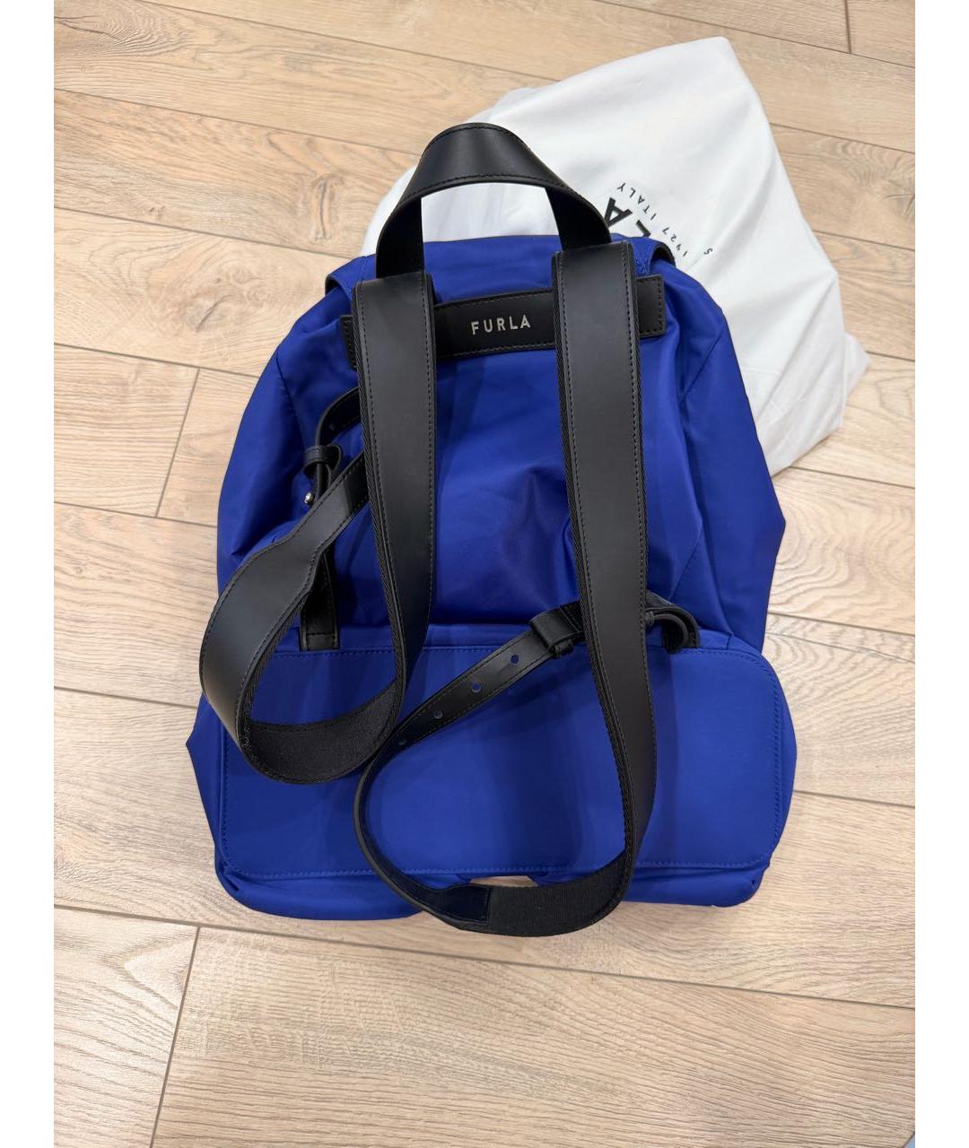FURLA Синий тканевый рюкзак, фото 3