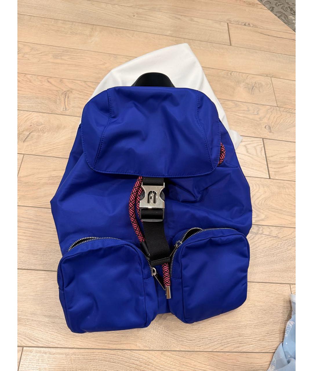 FURLA Синий тканевый рюкзак, фото 6