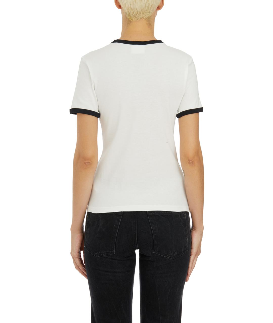 COURREGES Белая хлопковая футболка, фото 4