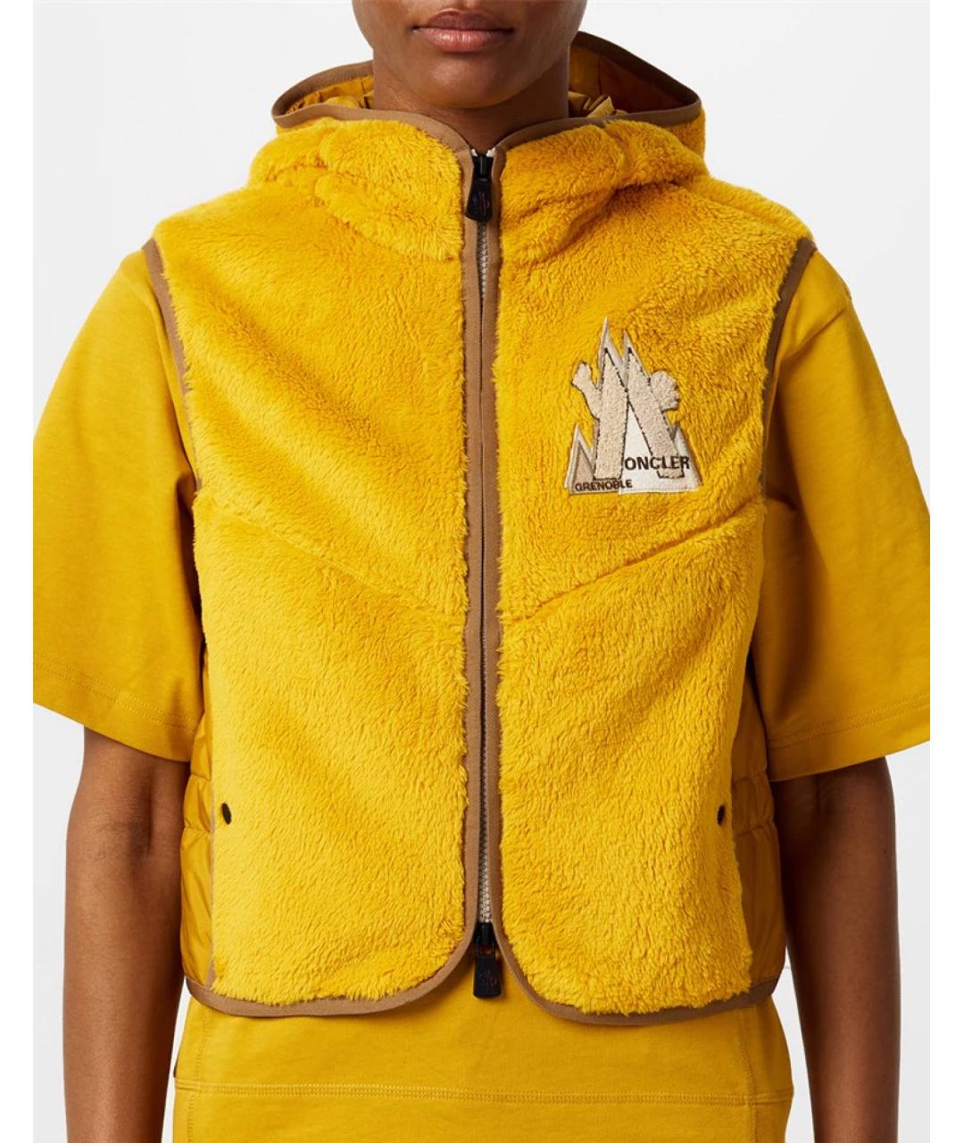 MONCLER Желтый жилет, фото 5