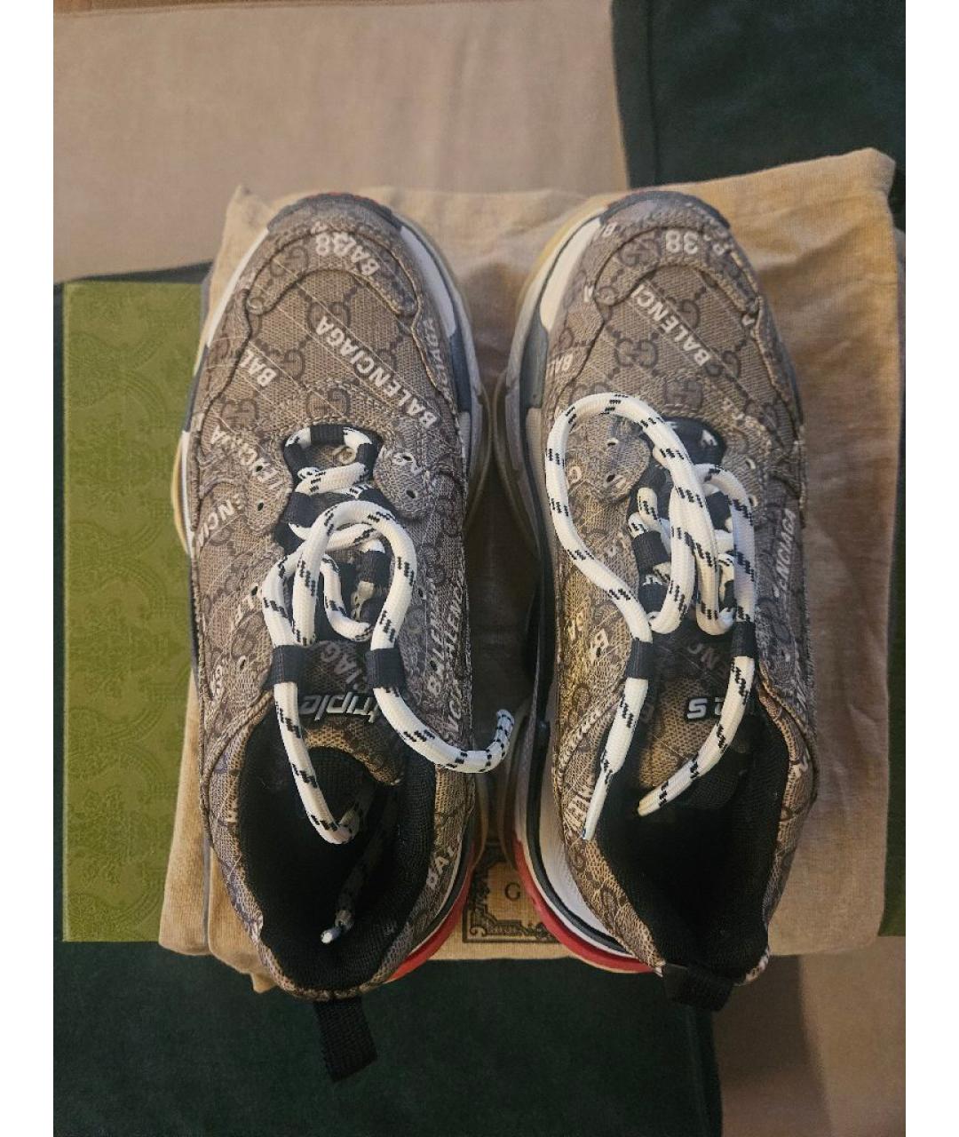 GUCCI Бежевые кроссовки, фото 3