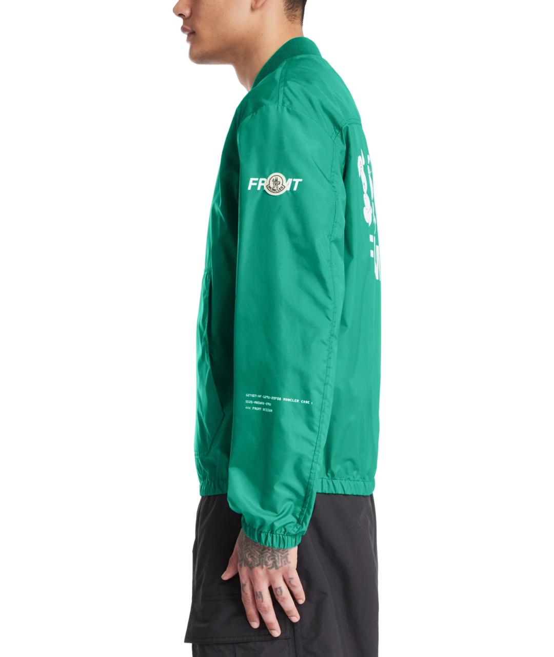 MONCLER Зеленая полиамидовая куртка, фото 4