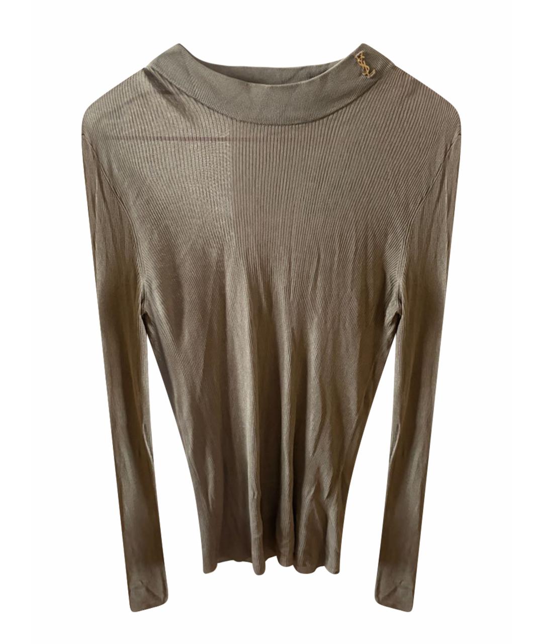 SAINT LAURENT Бежевая полиэстеровая блузы, фото 1