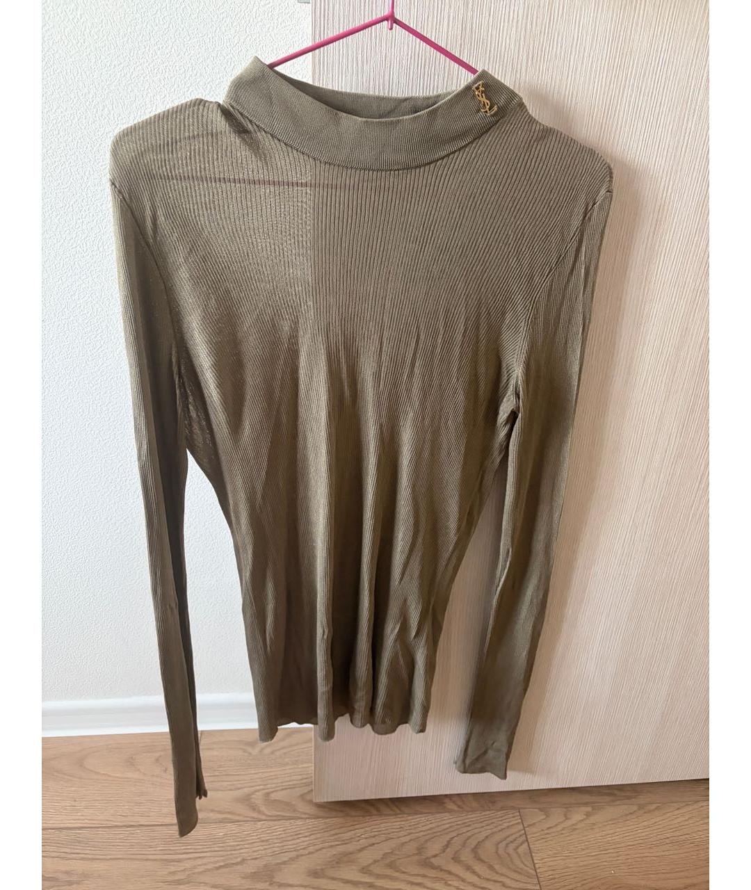 SAINT LAURENT Бежевая полиэстеровая блузы, фото 5