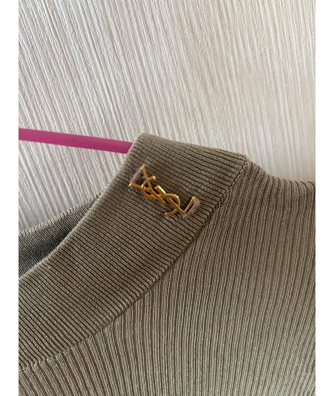 SAINT LAURENT Бежевая полиэстеровая блузы, фото 3