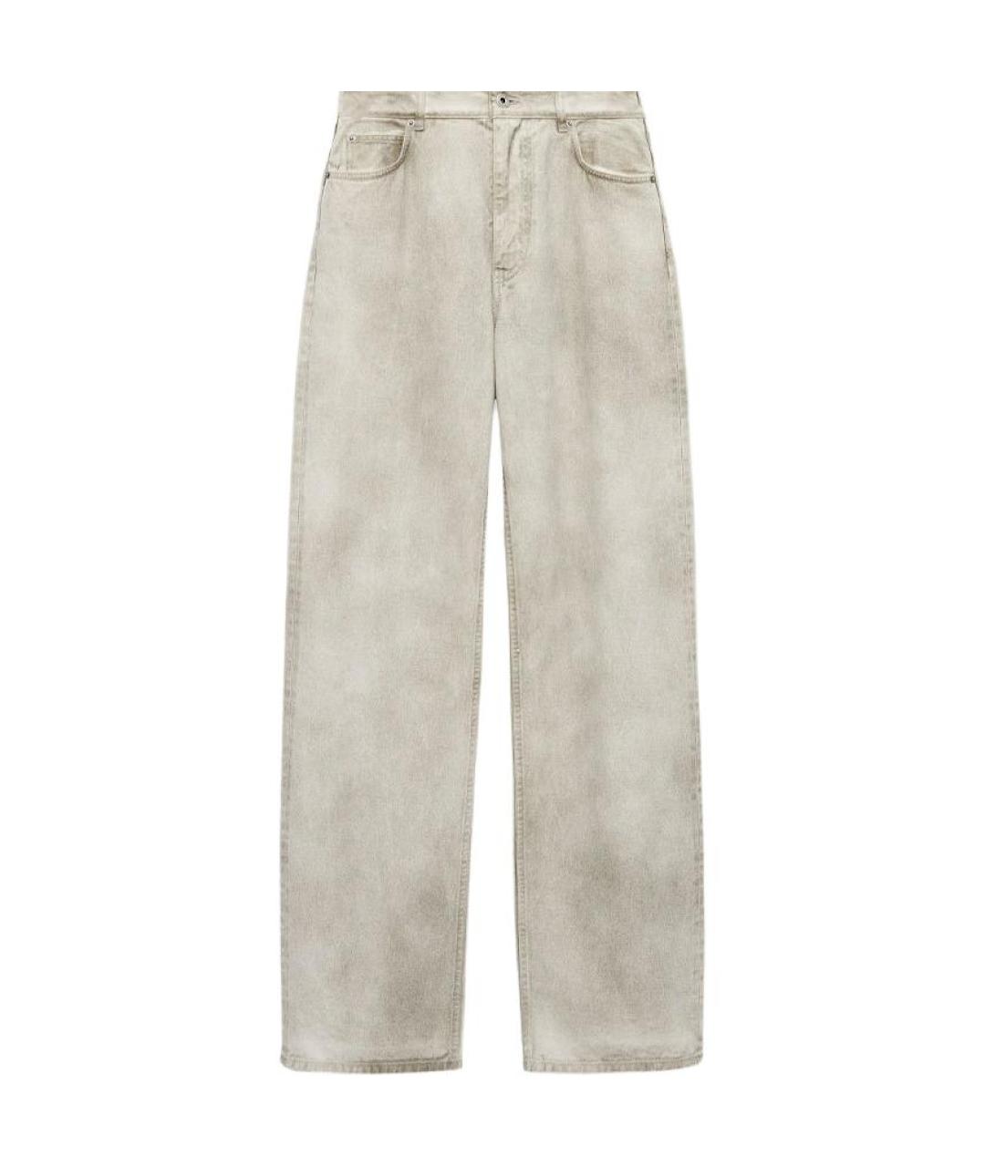 LOEWE Серые хлопковые прямые джинсы, фото 1