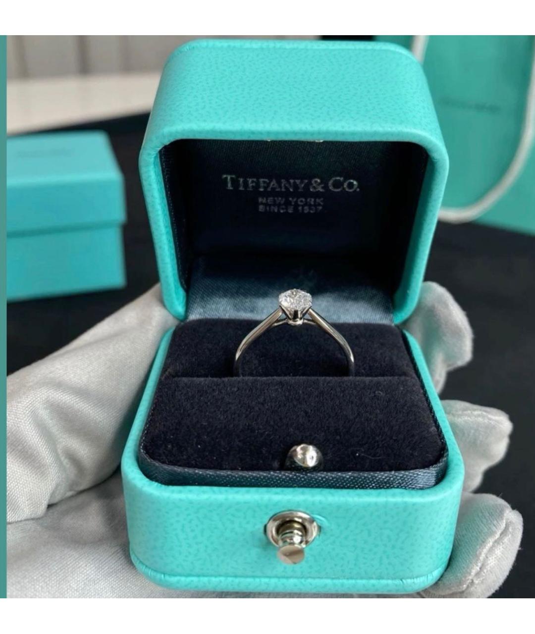 TIFFANY&CO Белое платиновое кольцо, фото 2