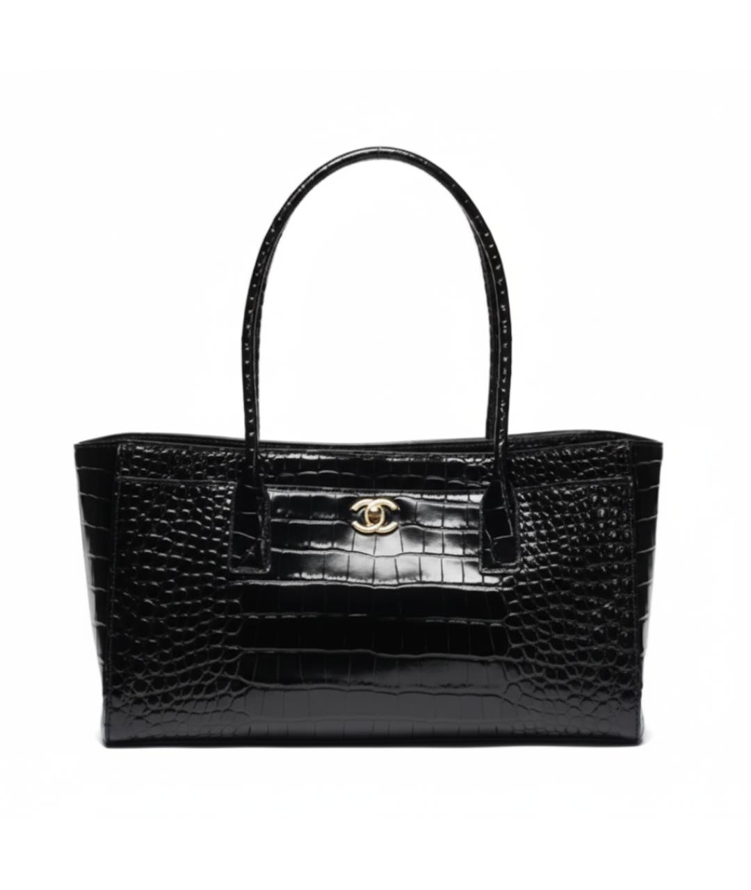 CHANEL Черная кожаная сумка тоут, фото 1