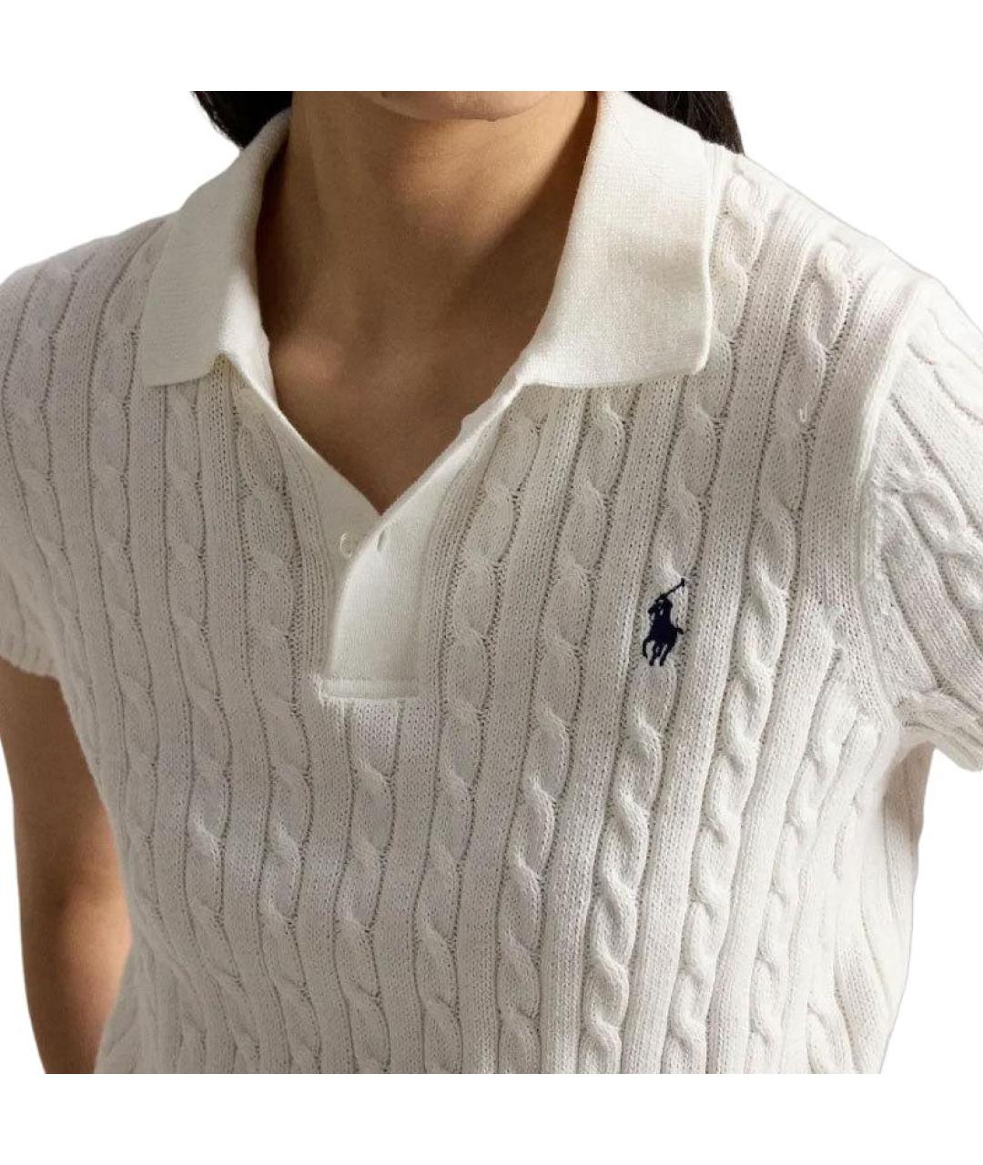 POLO RALPH LAUREN Белый хлопковый джемпер / свитер, фото 5