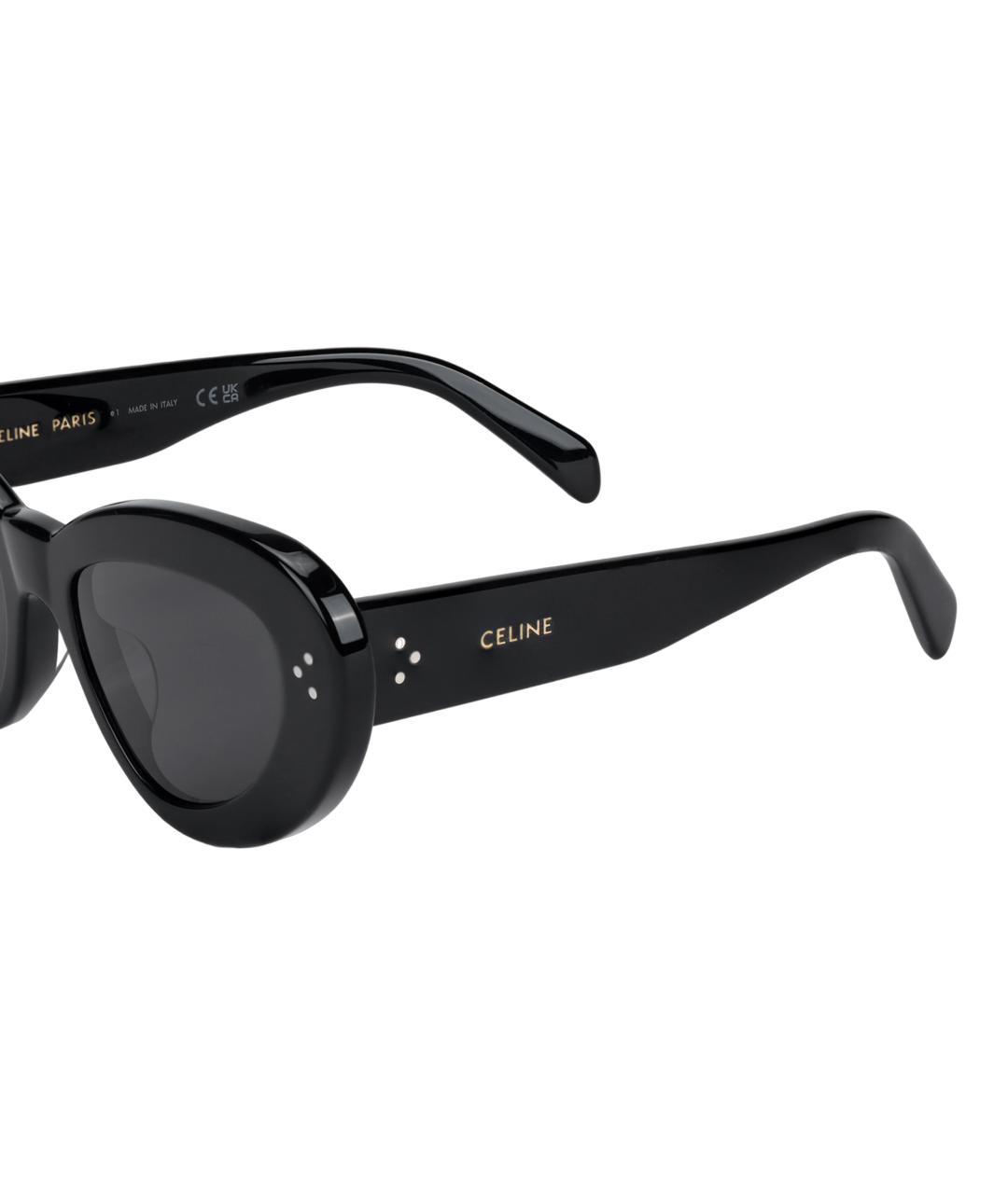 CELINE Черные пластиковые солнцезащитные очки, фото 4