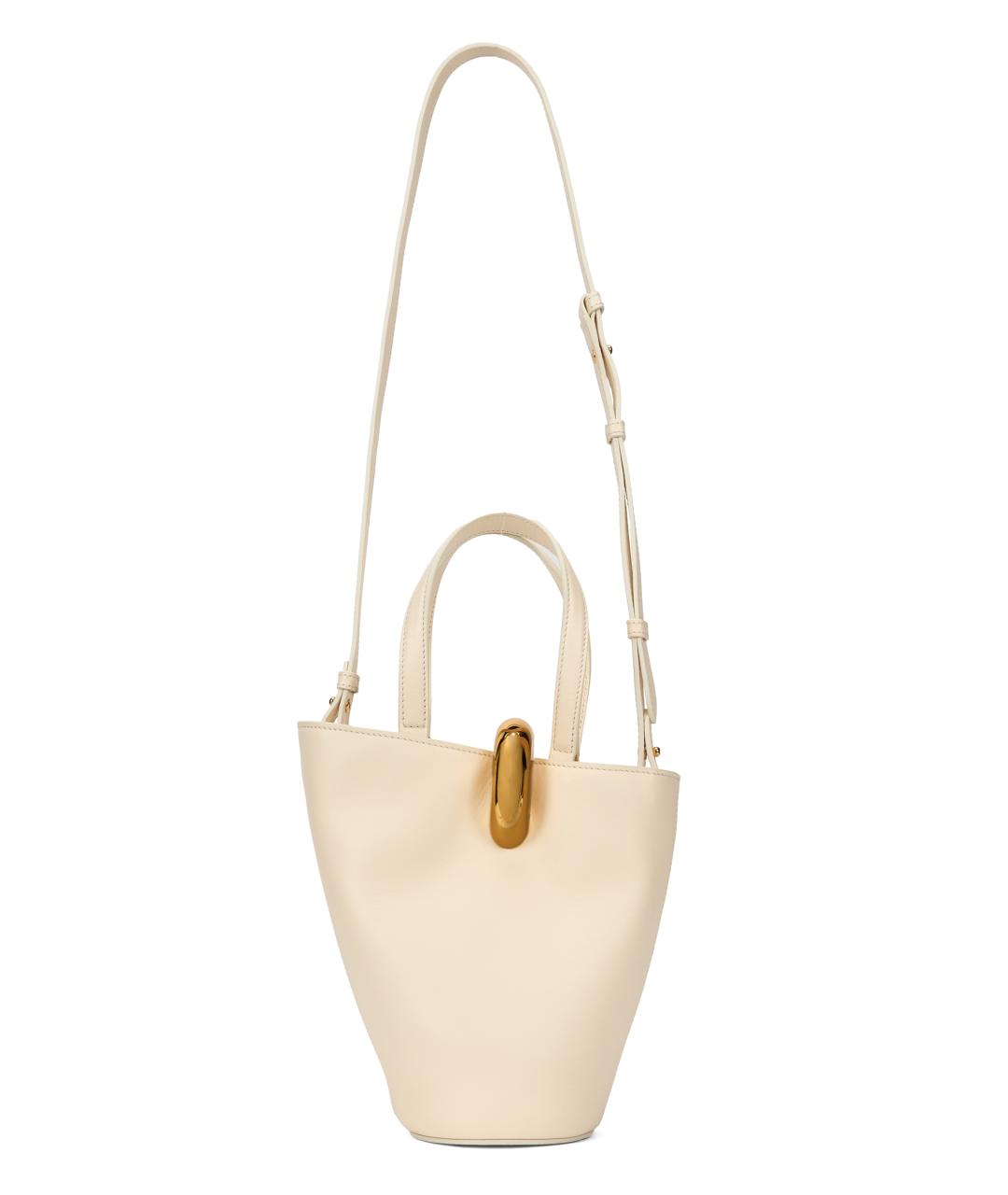 JACQUEMUS Бежевая хлопковая сумка с короткими ручками, фото 3