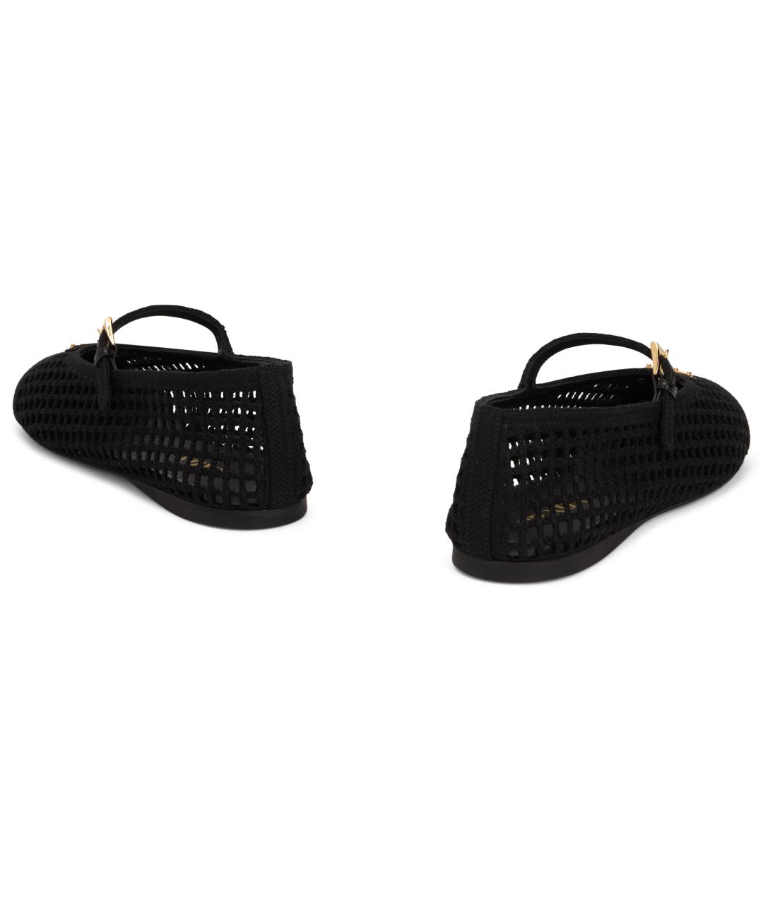 PRADA Черные текстильные балетки, фото 4