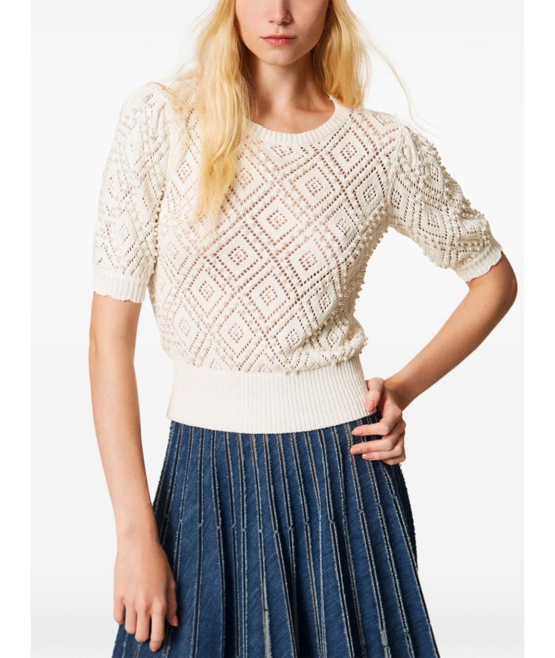 TWIN-SET Хлопковый джемпер / свитер, фото 4