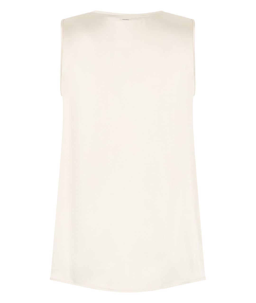 'S MAX MARA Белая вискозная майка, фото 2