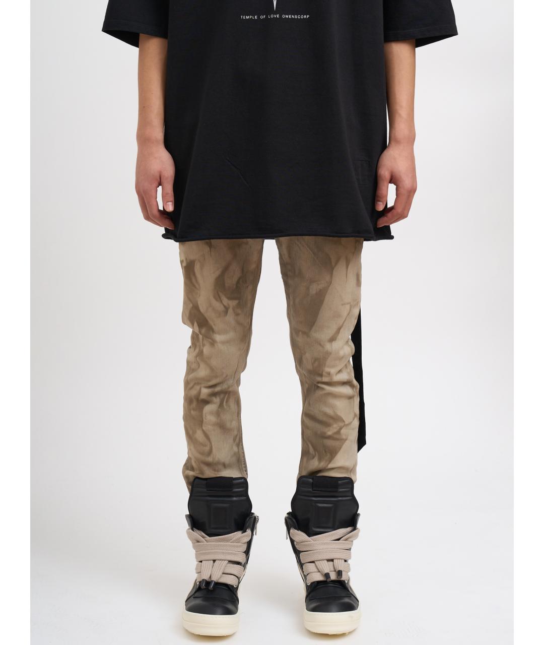 RICK OWENS DRKSHDW Серые хлопковые повседневные брюки, фото 2