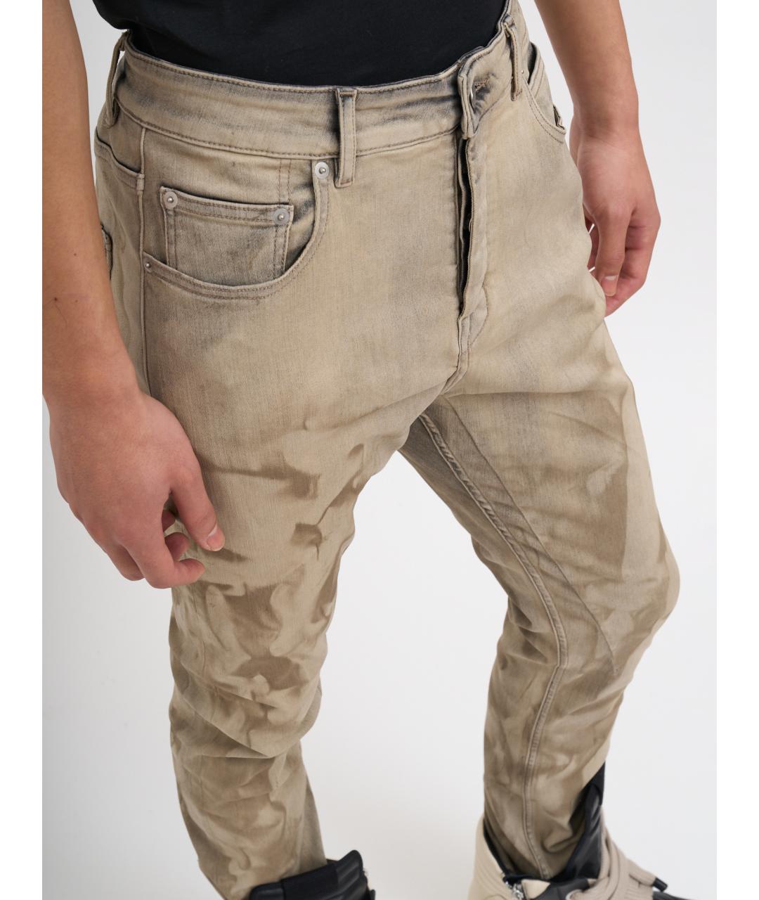 RICK OWENS DRKSHDW Серые хлопковые повседневные брюки, фото 4