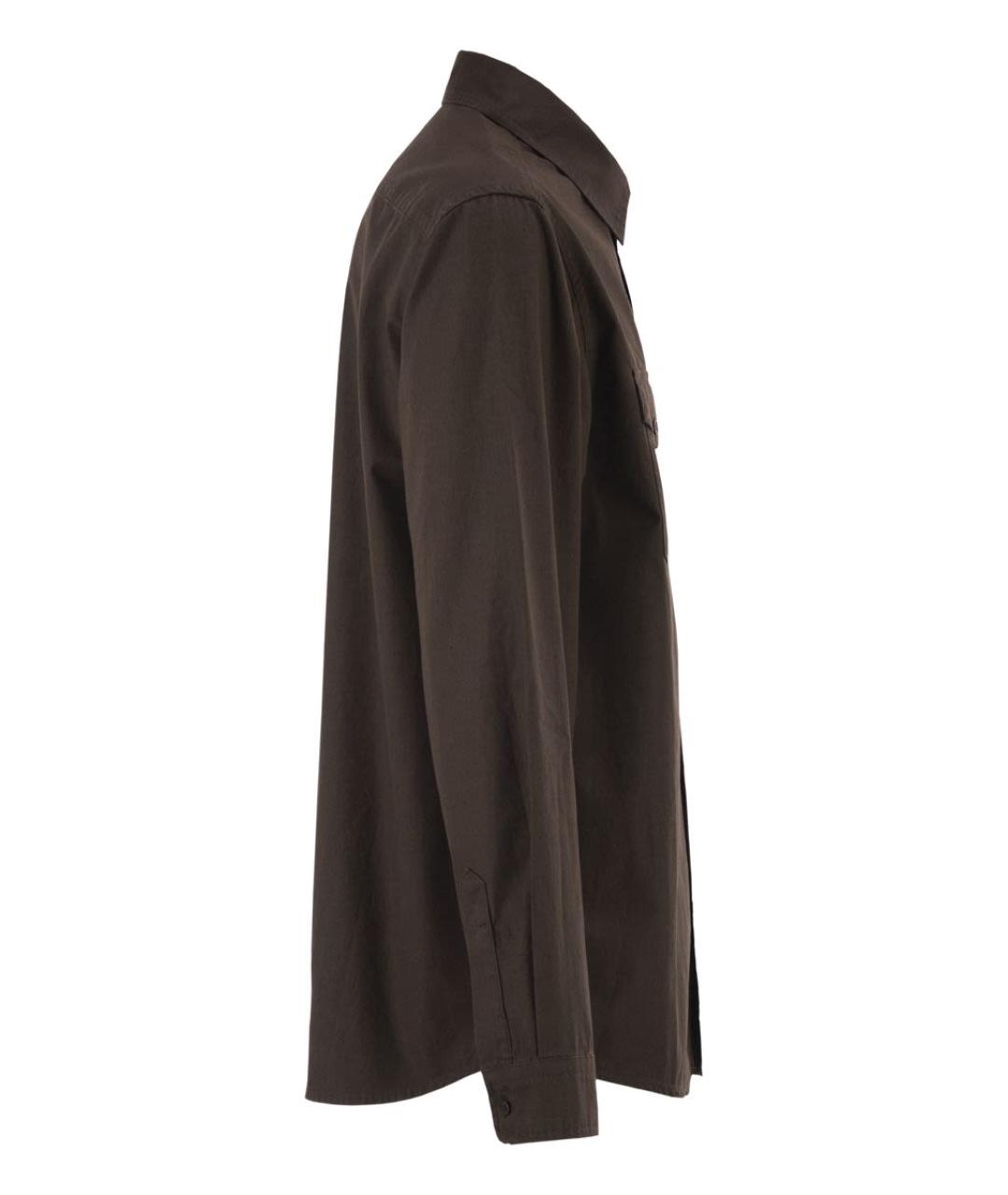 A.P.C. Коричневая хлопковая кэжуал рубашка, фото 3