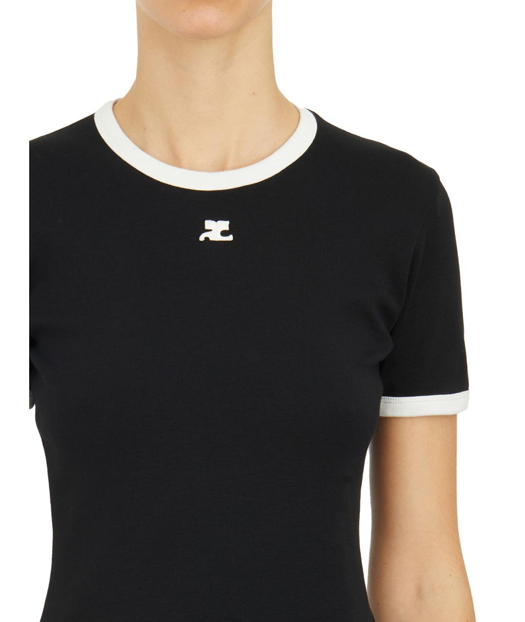 COURREGES Черная футболка, фото 2