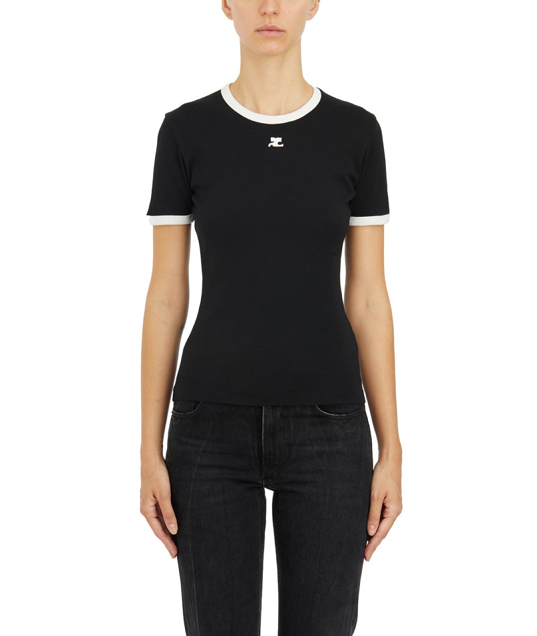 COURREGES Черная футболка, фото 1