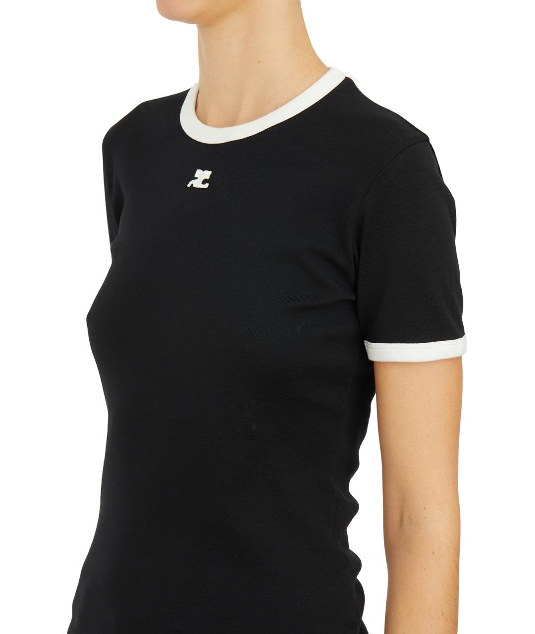 COURREGES Черная футболка, фото 3