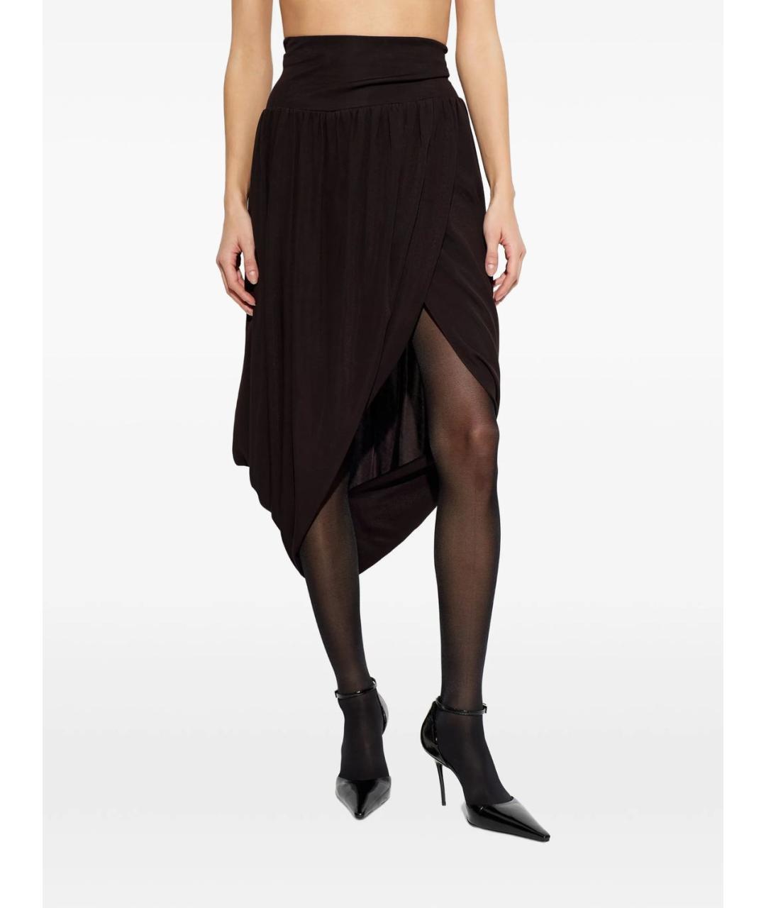 ALAIA Коричневая полиамидовая юбка миди, фото 5