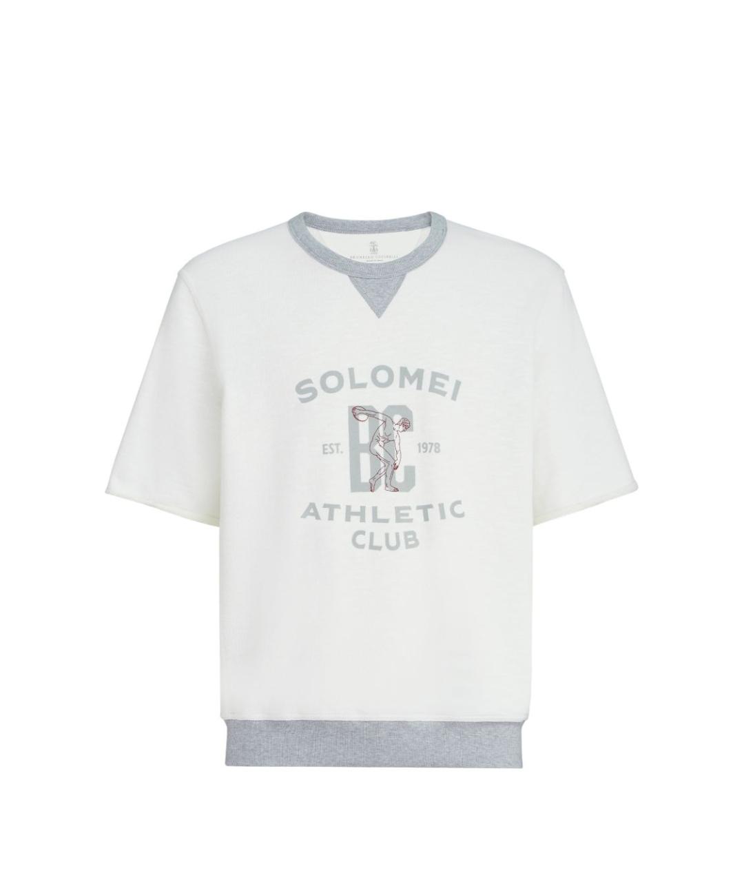 BRUNELLO CUCINELLI Белый хлопковый джемпер / свитер, фото 1