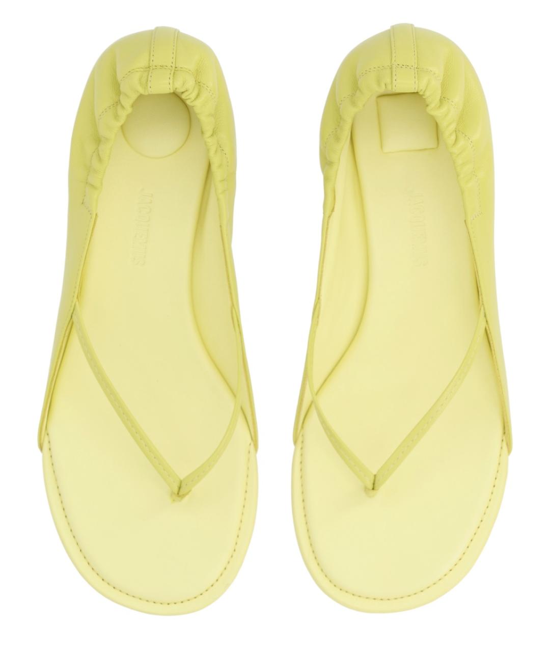 JACQUEMUS Зеленые кожаные босоножки, фото 5