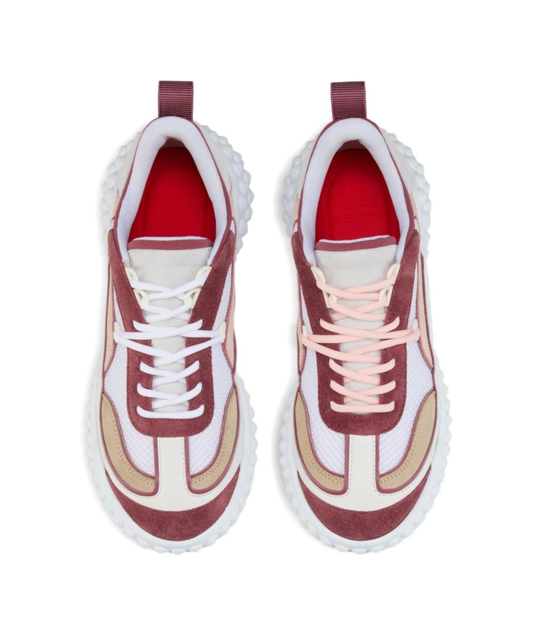 CHRISTIAN LOUBOUTIN Розовые кожаные кроссовки, фото 4